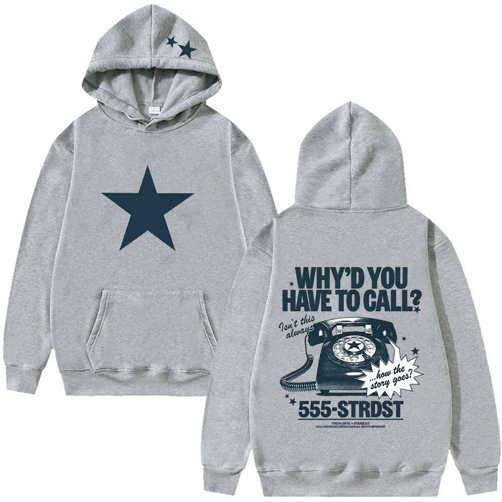 Freya Skye Wyhtc Hoodie Vintage Cartoon Print Hoodies Women Men Casual Long Sleeve Hooded Sweatshirts High Street Y2K Streetwear