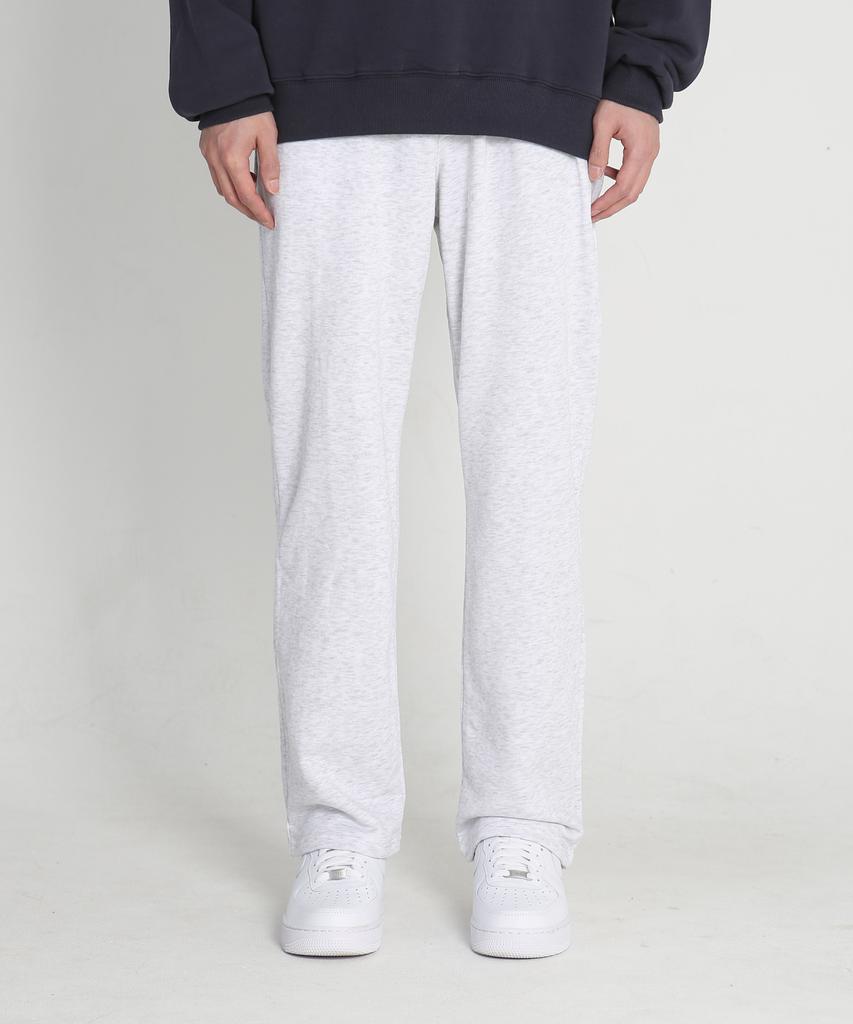 Powis Semi-Wide Easy Training Sweatpants (White Melange)