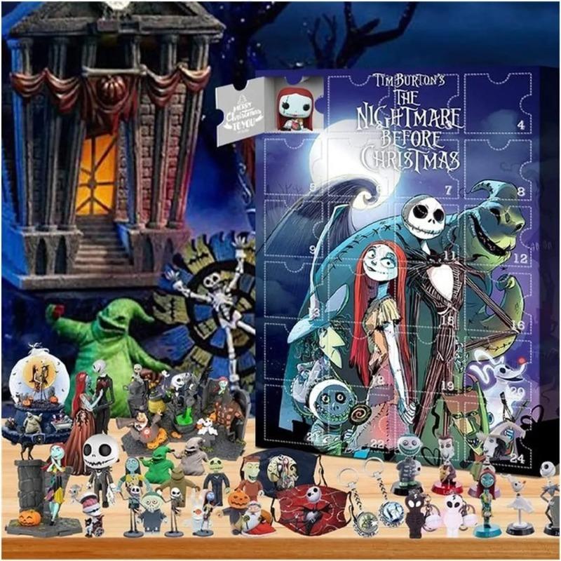 

Halloween Advent Calendar 2025, 24 Day Halloween Countdown Calendar, Mini Dolls Collectible Horror Figures Gift for Kids Teen Adults style C