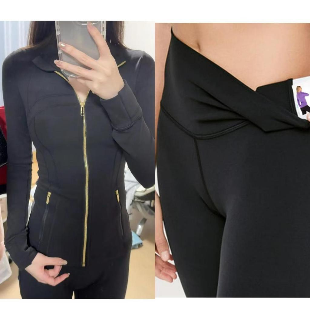 Lulu SLEEK CITY Women's Slim Fit Jacket & Yoga Capri Pants Set