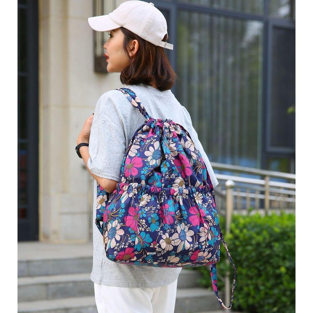 Summer Travel Large Capacity Drawstring Backpack for Fitness and Sports