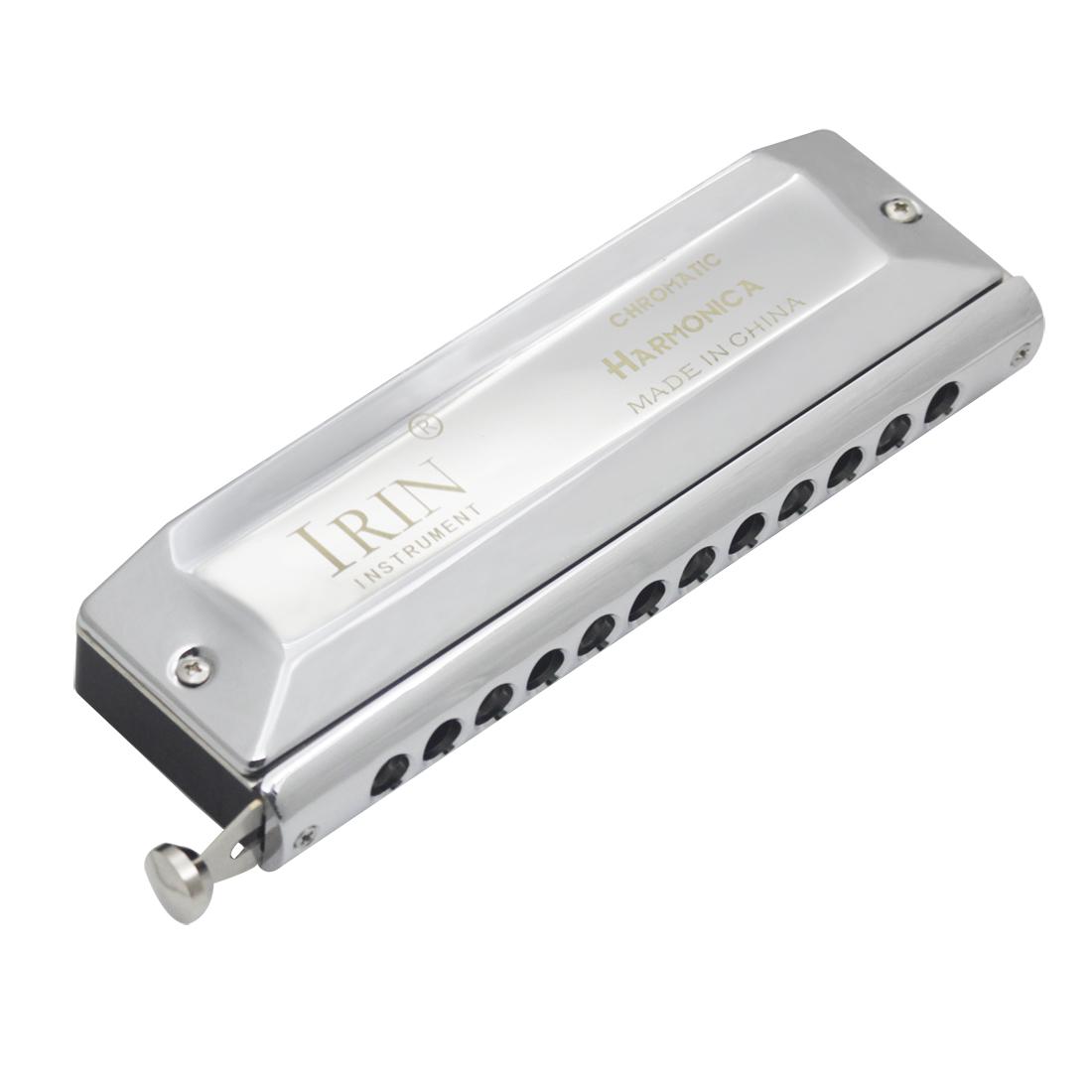 Factory Sells IRIN 12 Hole 48 Tone Hot Selling Chromatic Harmonica with Box серебряный