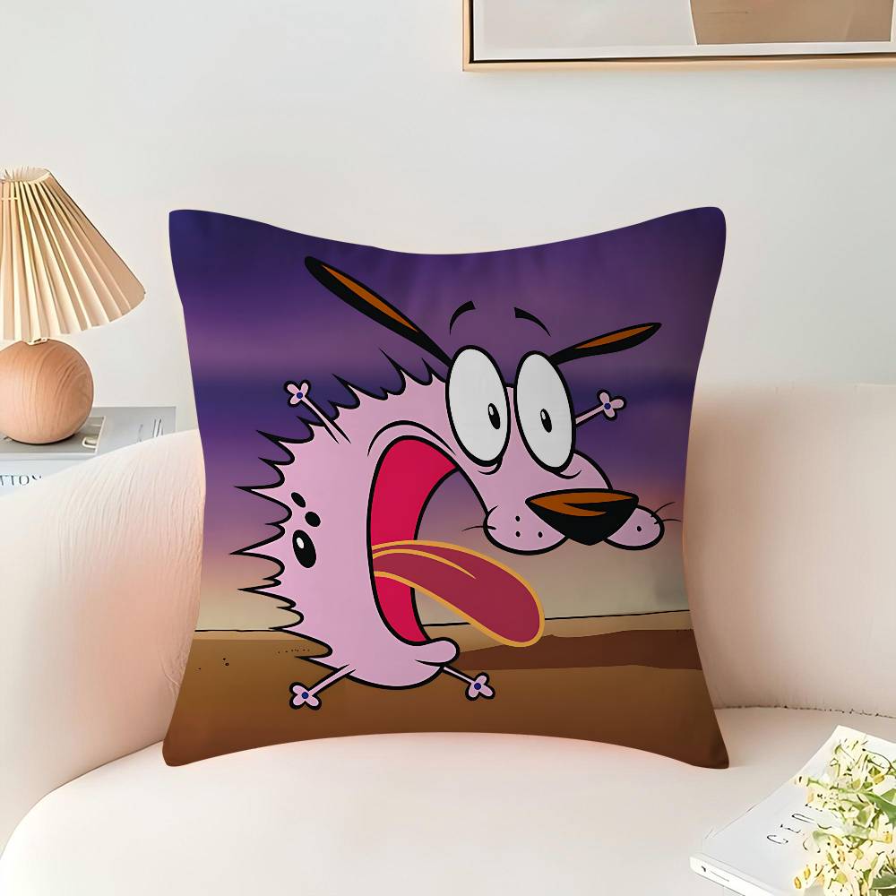 Anime C-Courage The C-Cowardly Dog Stitch Lucky Dragon Pillow Cover Sofa Cushion Cover Home Room Decoration Children Gift