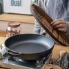 Non-Stick Cast Iron Flat-Bottom Wok - Gas Stove Compatible Pancake and Steak Frying Pan