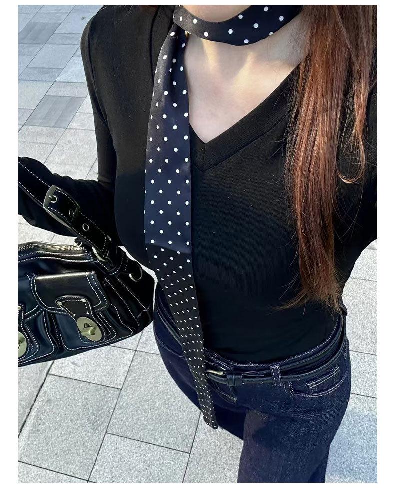 Damen Slim Fit Langarm Weißes T-Shirt - Herbst 2025 Taillenschnürung Unterwäsche