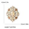 Strass-Blumenbroschen für Damen Unisex Trendig Mehrfarbige Kristall-Brillen-Anstecker Büro Party Freund Geschenke Accessoires