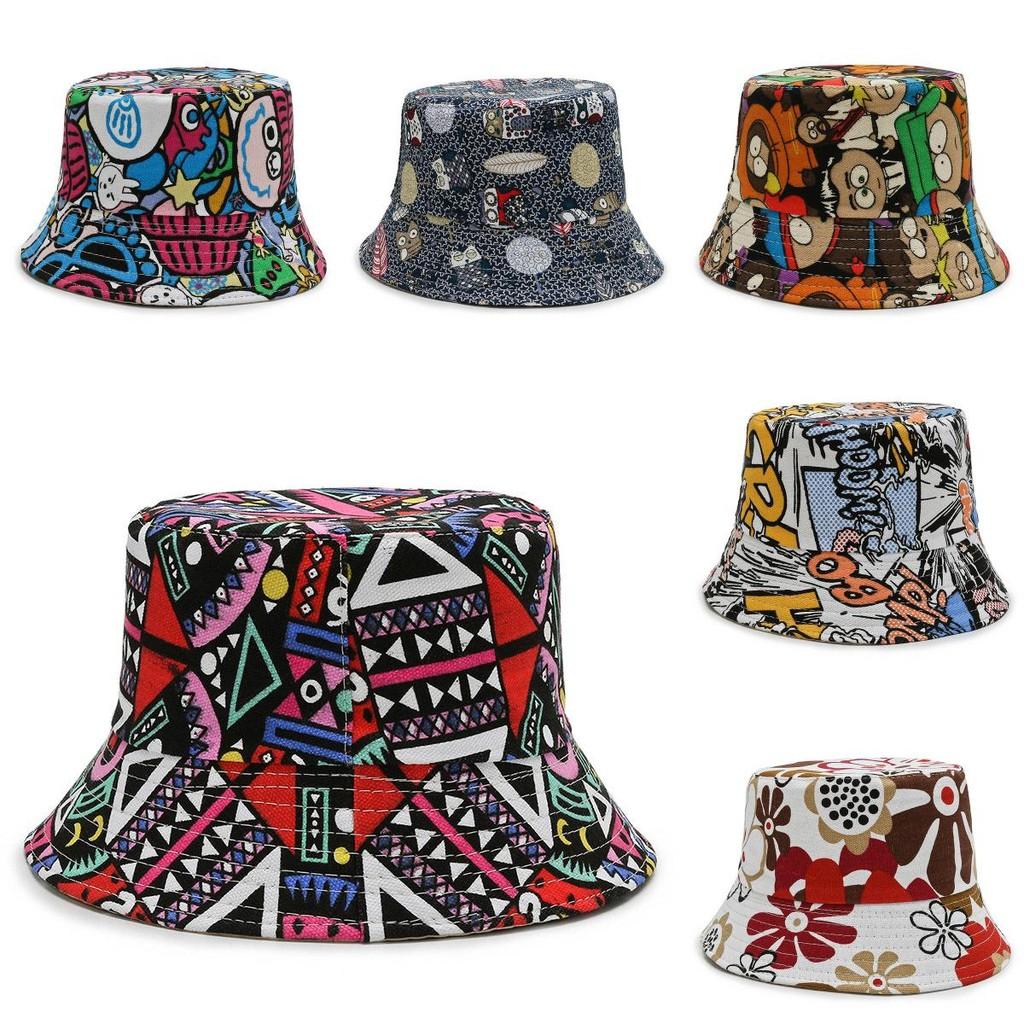Fisherman Floral Printing Hat Outdoor Sun Protection Bucket Hat Gift Fashion