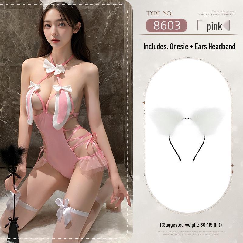 Sexy Bunny Girl Cosplay Dessous: Fantasy Cutout Temptation Einteiler