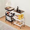 Multi-Functional Trolley with Wheels: Snack, Spice, and Side Storage Rack for Kitchen & Living Room