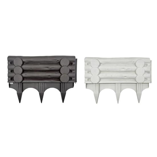 Plastic Decorative Garden Fence Imitation Log Retaining Border Garden Landscaping Edging Border Panel for Lawn Yard Flower Beds Paths