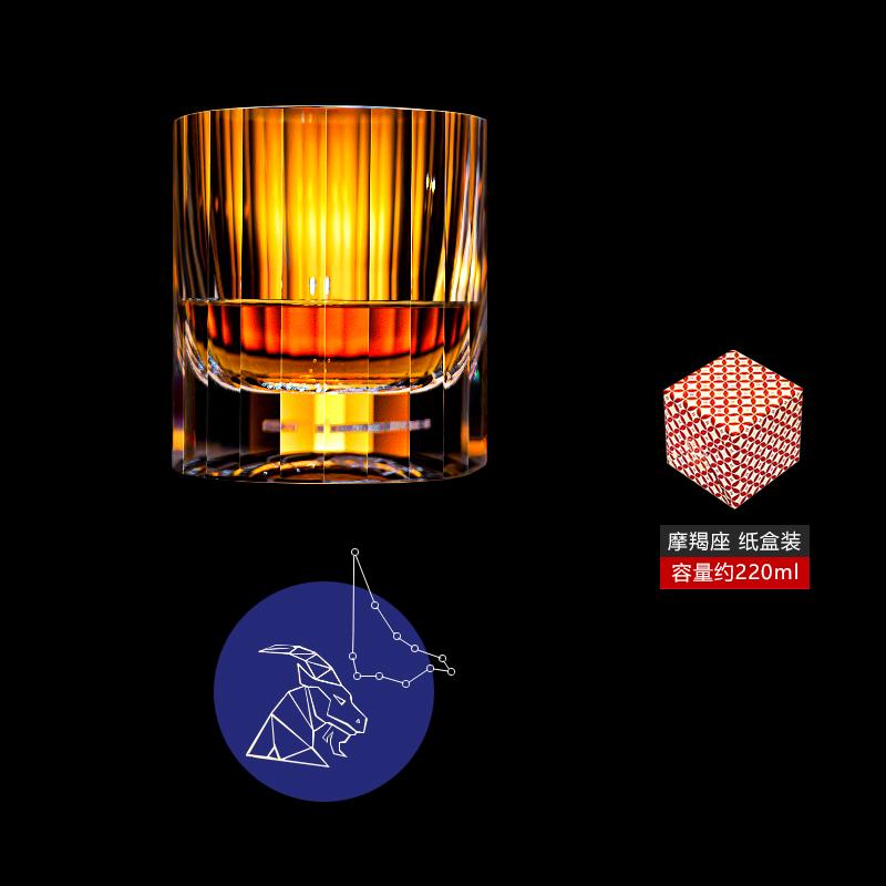 12 Constellations European Style Cut Glass Whiskey Glass Birthday Gift K9 Lead-Free Glass High Quality Crystal Wine Glass 220ml