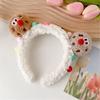 3D Plush Cartoon Cookie Headband Cute Stuffed Hair Hoop Makeup Fuzzy Headdress
