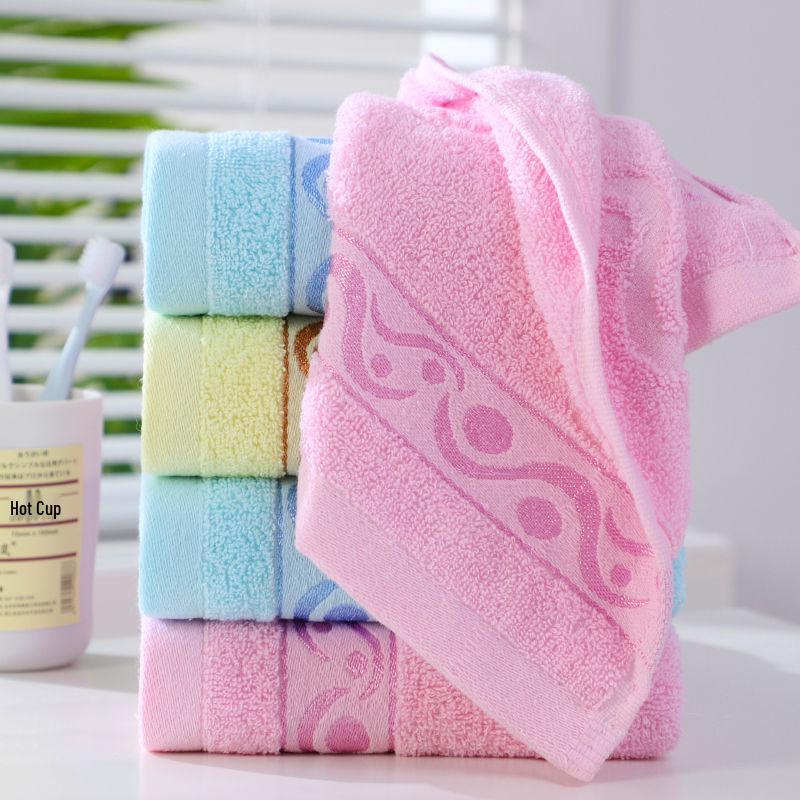 100% Bavlněný žakárový ručník - 100g Absorpční a zesílený pro mytí obličeje a koupel dospělých