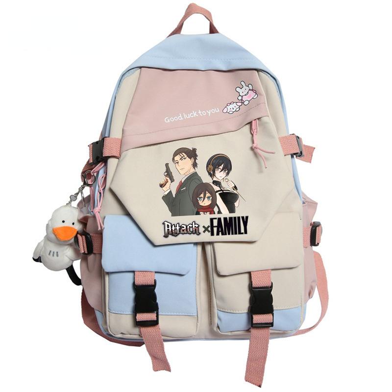 Backpack, Spy Play House, Large-Capacity Youth Schoolbag Outdoor Travel Bag Around Animation