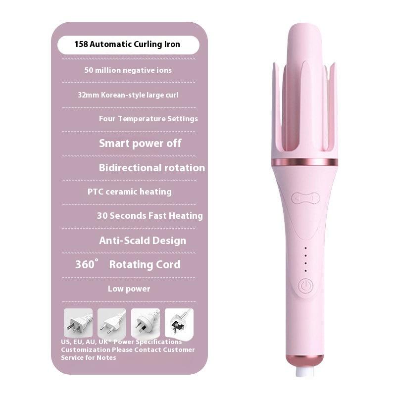 Automatic curling iron rotating household negative ion hair care egg roll large wave curling straight dual-purpose curling iron