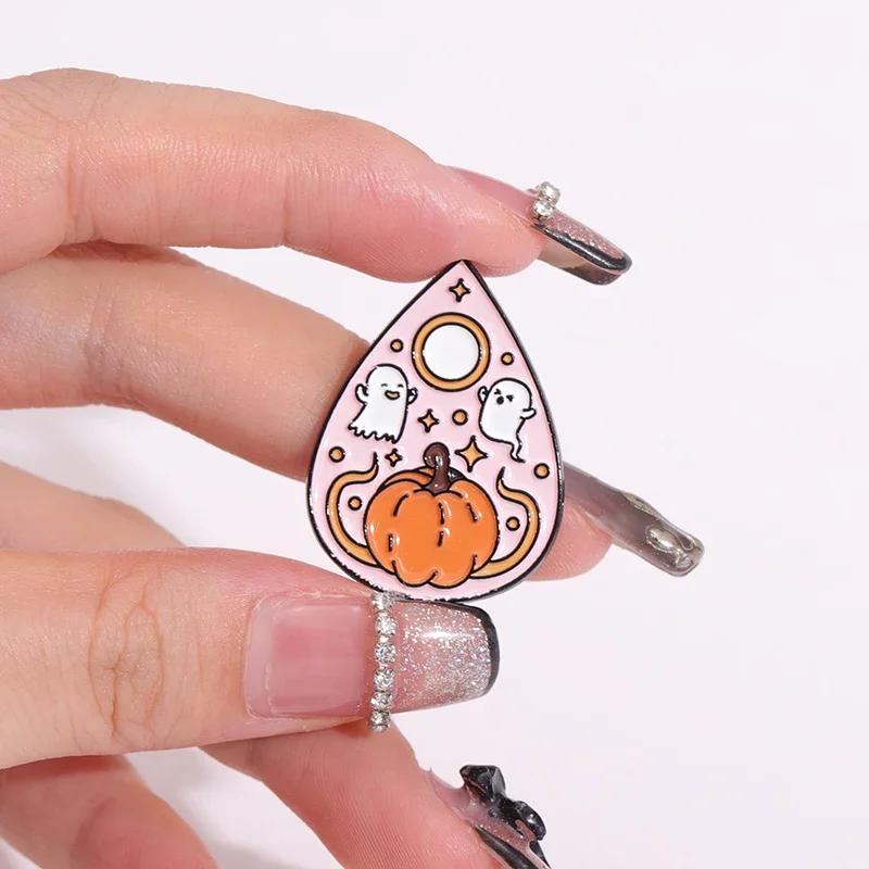 Halloween Punk Ghost Collected Enamel Pin Custom Spooky Boo With Black Cat Brooches Clothes Lapel Badge Jewelry Gift for Friends