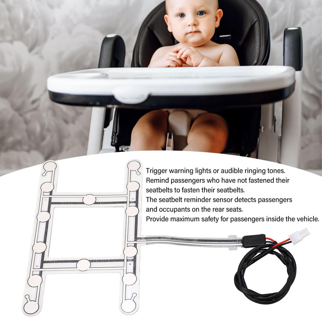 Car Seat Pressure Sensor Safety Belt Warning Reminder Occupied Seated Pad Alarm 50V