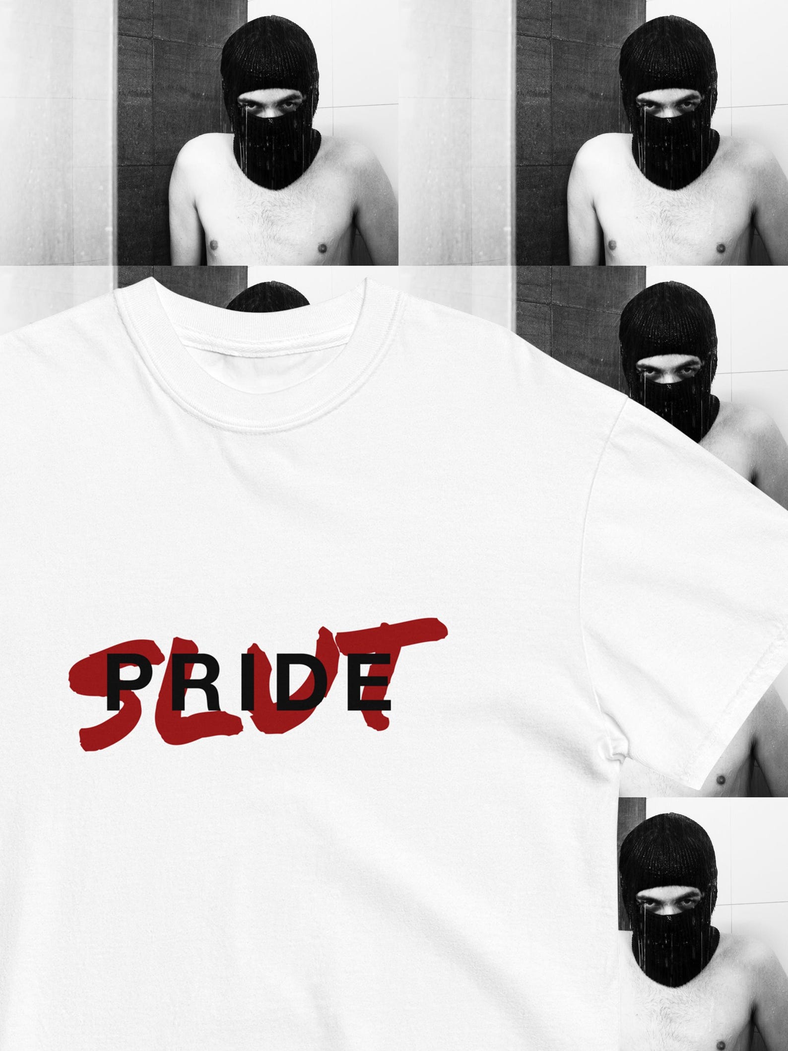 GUTTER CHIC Pride Slut Graphic Tee | Industrial Punk Streetwear | Comfort Colors 1717 Heavyweight Noir Shirt | Cyber Grunge Darkwear S