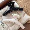 Korean Black White Wave Point Hair Claw for Women Girl Elegant Acetate Large Crab Hair Clip Hairpin Shark Clip Hair Accessories