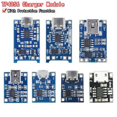 Papan Pengisi Daya Modul Pengisi Daya Baterai Lithium Type-c/Micro USB 5V 1A 18650 TP4056 Dengan Perlindungan Fungsi Ganda 1A Li-ion