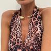 Ins Simple Water Drop-shaped Metal Glossy Collar, Business Round Opening Choker Collar for Women