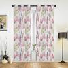 Cortinas de janela modernas de fazenda de flores pastel aquarela para sala de estar, quarto, cozinha, tratamento, cortinas, cortinas