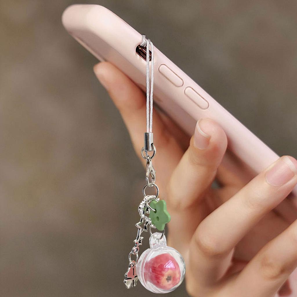 Adorable Fruit Themed Mobile Phone Lanyard Stylish Handbag Hanging Decoration Holiday Present For Teen Girls
