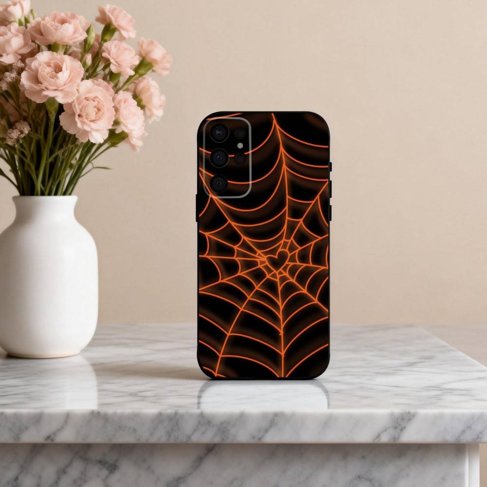 S-Spider W-web P-pattern Phone Case For Samsung S25,S24,S21,S22,S23,S30,Ultra,S20,Plus,Others Soft Black Cover