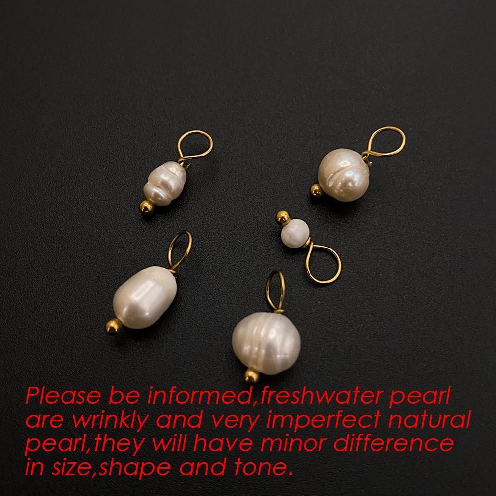 eManco Stainless Steel Personalized Fashion Jewelry DIY Freshwater Pearl Pendant Women's Accessories Factory Outlet