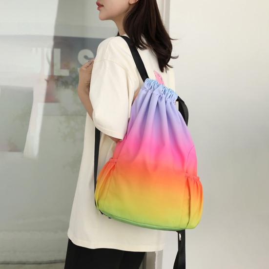 Farbiges Kordelzug-Design, großes Fassungsvermögen für Reisetasche, Fitnessstudio, Yoga, Fitness