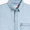 Levis Solid Color Comfortable Casual Denim Short Sleeve Shirt Men Shirts Denim-Blue 86627-0128