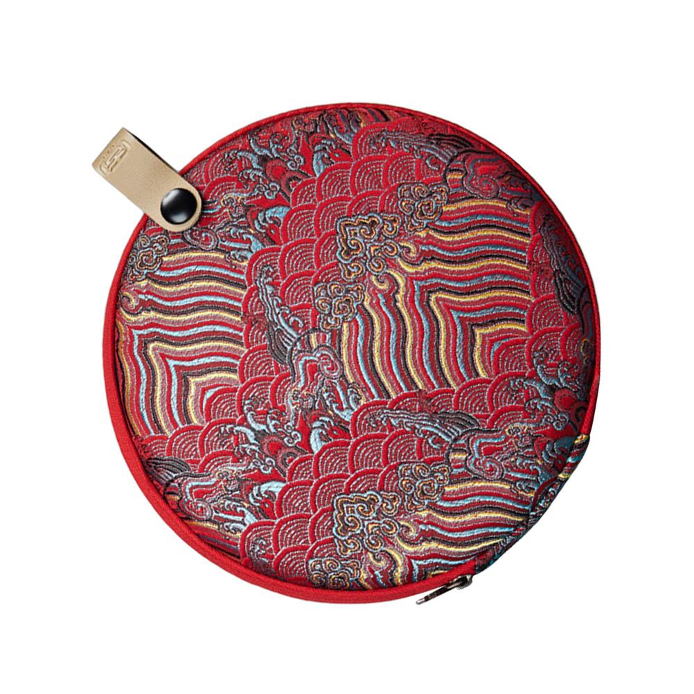 

Сумка для хранения чайного пирога, мешочек для листьев, тканевый держатель для пуэра, переносной футляр для путешествий, кирпичный контейнер 20X20X2.6CM красный