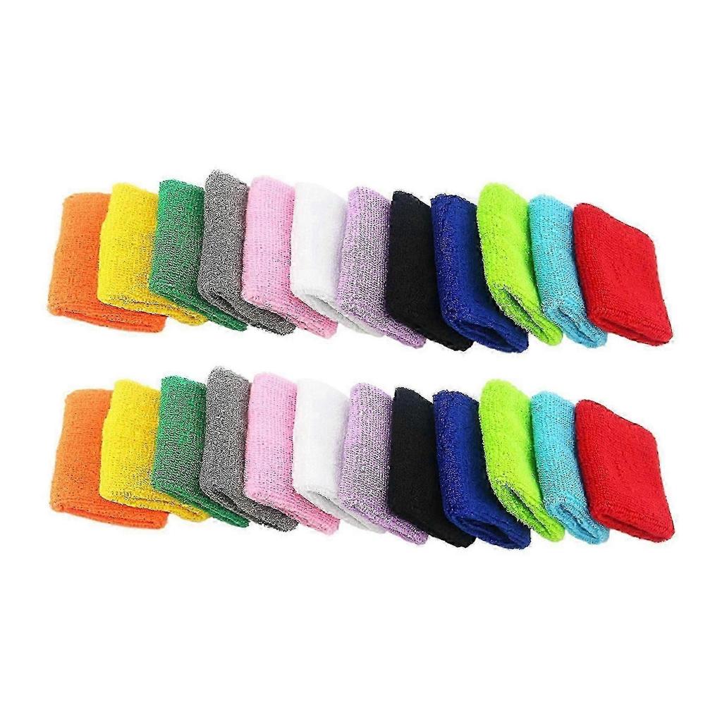 cotton sports wristband for basketball 12 pairs