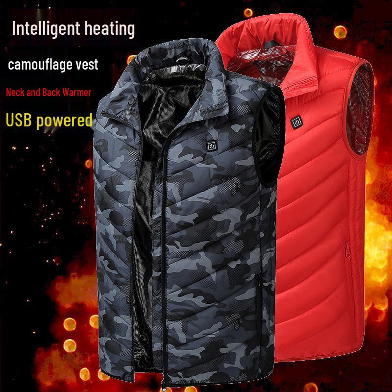 Unisex Smart USB Heated Vest - Electric Warm Cotton Down Coat