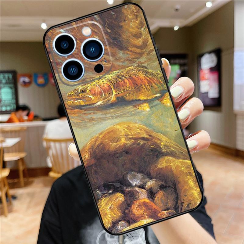 

Rainbow Trout Fishing Skin Case For iPhone 17 15 14 13 12 11 16 Pro Max Mini Plus 16e 17 Air Bumper Cover Accessories iPhone 16 Plus