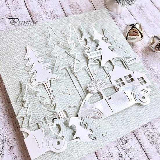 Vánoční strom Cedr Řezací šablona pro DIY Scrapbooking Album Papírová karta