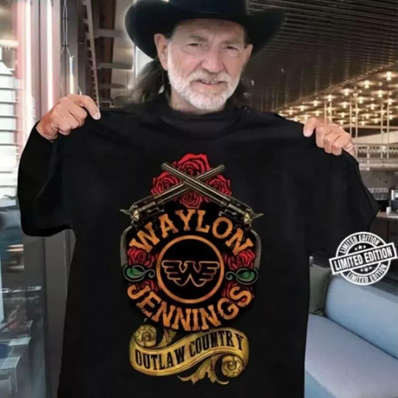 Футболка Waylon Jennings Outlaw Country Tour S-4XL Унисекс L