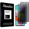 Screen Protector - PHONILLICO - Samsung A51 - Pack 2 - Black - Anti-spy - Scratch-resistant