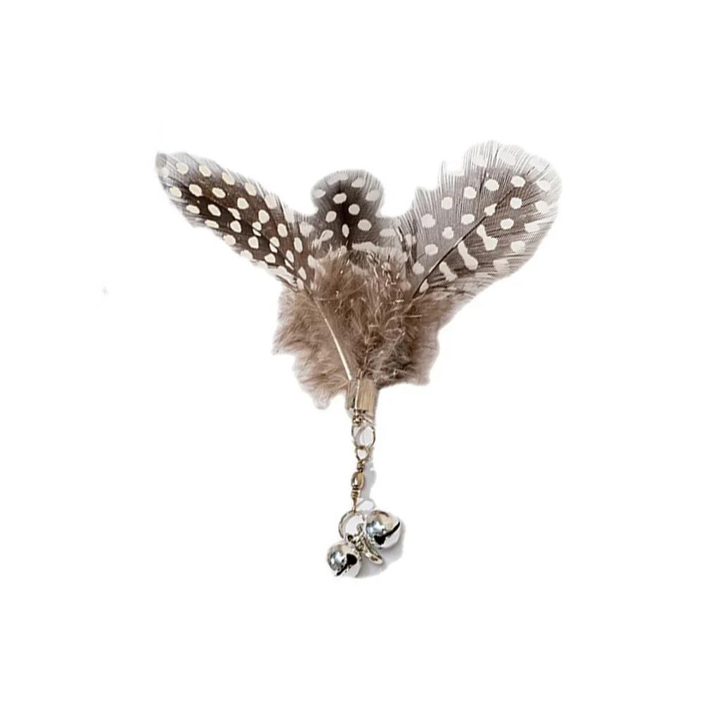 Cat Feather Toy Accessories False Birds Worm Toy with Bell Kitten Cat Toys Interactive Replacement Refill Foam Ball Training