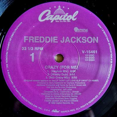 12-Zoll-Schallplatte FREDDIE JACKSON - Crazy (Für mich) V15461 Capitol Records 1989 US Dance & Electronica Gebraucht