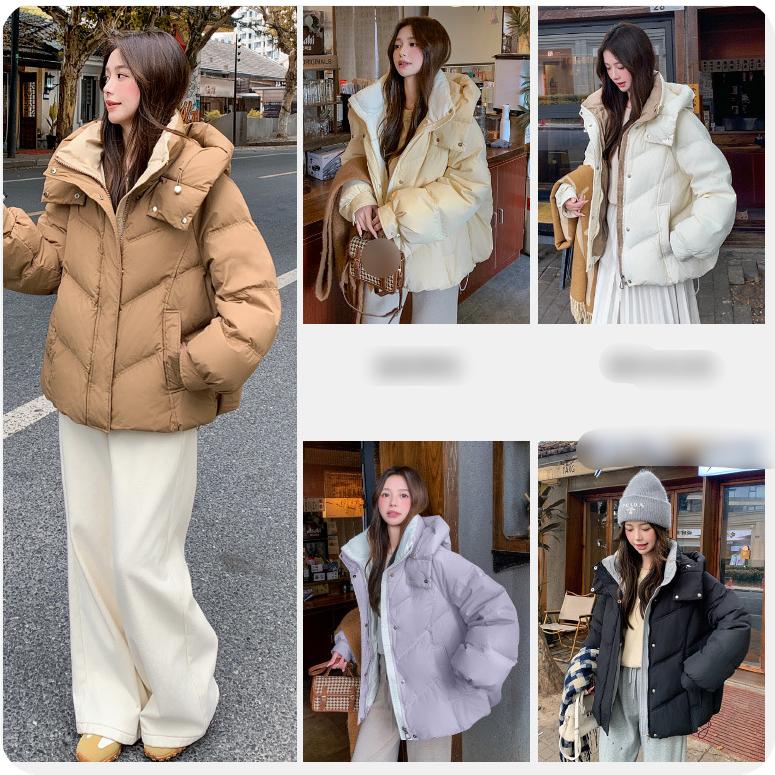 Down Padded Jacket Women's Autumn and Winter Thick Padded Jacket Small Fake Two-piece Short Padded Jacket