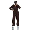Two Pieces Tracksuits for Women Short Zipper up Hoodies Sweatshirts Coats and Drawstring Waist Sweatpants Casual Sport Clothing