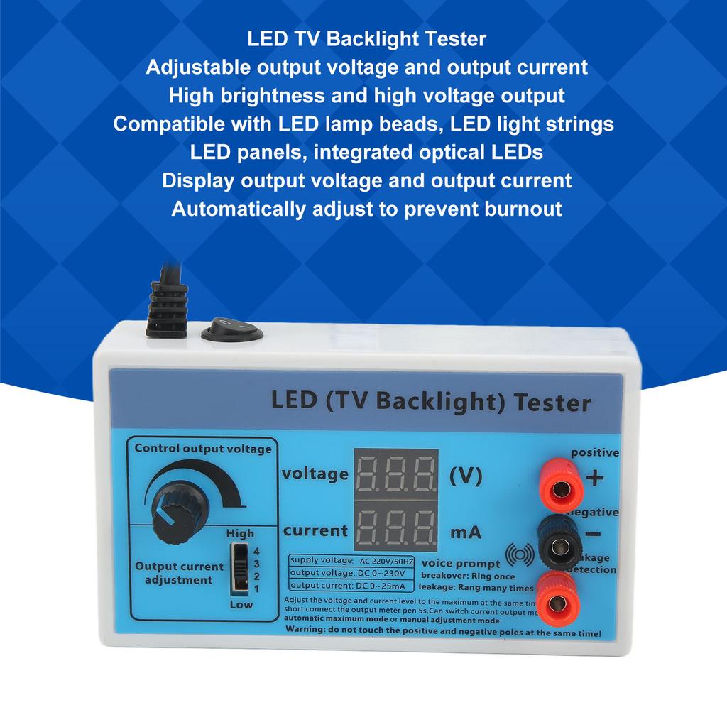 LED TV Hintergrundbeleuchtung Tester Multifunktionsleisten Perlen Reparaturwerkzeug Lichtdetektor 0-Ausgang