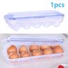 10 Grids Egg Storage Box Transparent Egg Tray Containers Kitchen Refrigerator Organizer Eggs Dispenser Fresh Preservation