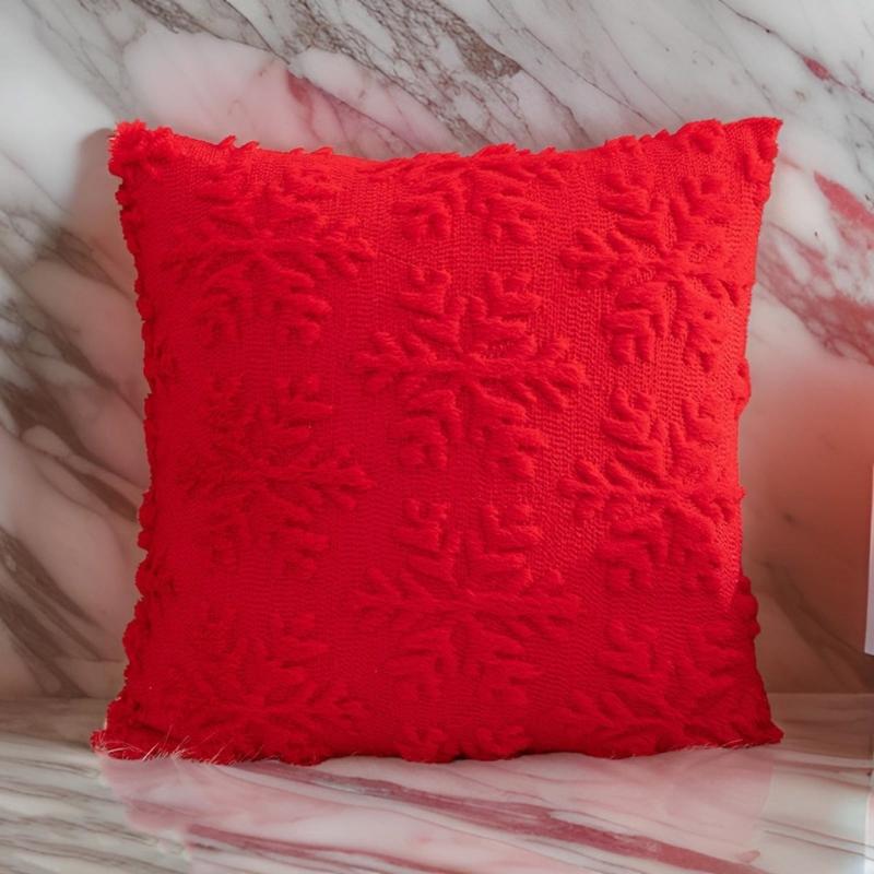 Household Pillow Cover Soft Faux Christmas Reusable Protectors Cover for Outdoor Traveling Decoration