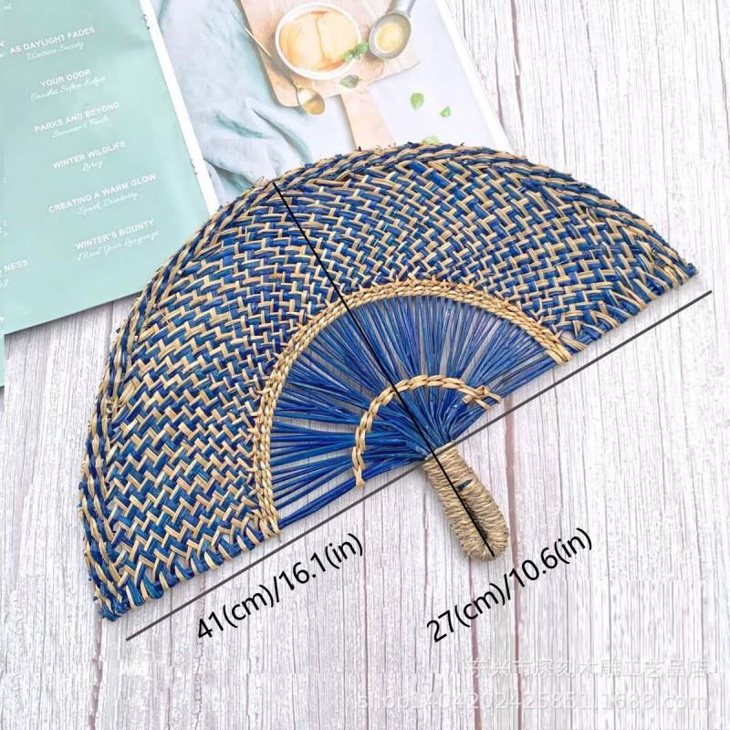 Handwoven Seagrass Wall Fan Decorative Hanging Home Boho Style Natural Fiber Craft
