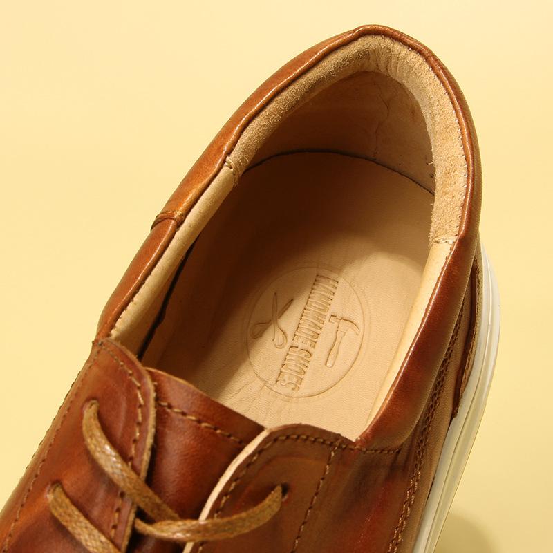 139-3 Leather Washed Retro Casual Board Shoes Men'S Shoes Genuine Leather Fashion Trend Leather Shoes Spot