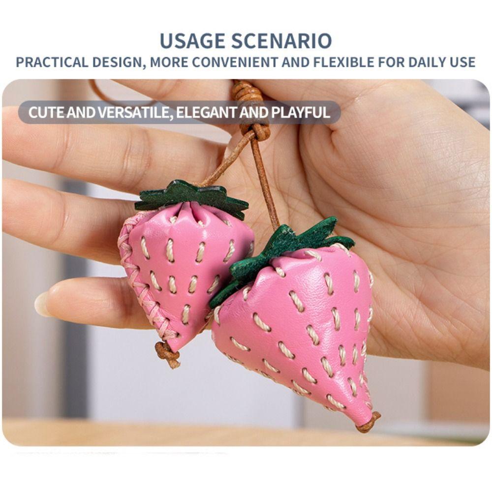 Birnenfrucht Anhänger Aufhänger Taschenanhänger Mehrfarbiges Leder Schlüsselanhänger Autozubehör