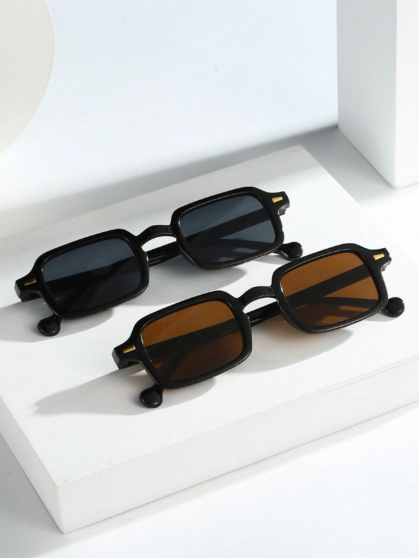 

Men s plastic full-frame vintage elegant fashion glasses, suitable for daily commuting, outfit photos, outdoor vacations чёрный
