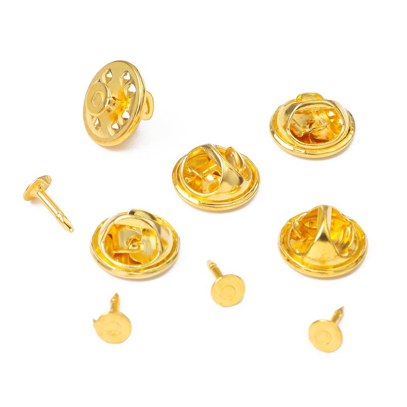 30 seturi/pungă Strângeți suport pentru insignă Închizătoare fluture Pin Spate Broșă Ambreiaj Capac de îngrijire Capac pentru legarea unghiilor Opritori pentru bijuterii din rodiu